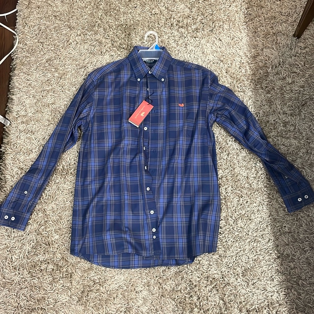 Southern Marsh Tupelo Windowpane Dress Shirt